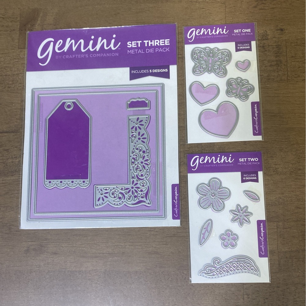 Gemini Die Pack 1 2 & 3 Floral Butterfly Border Crafter's Companion